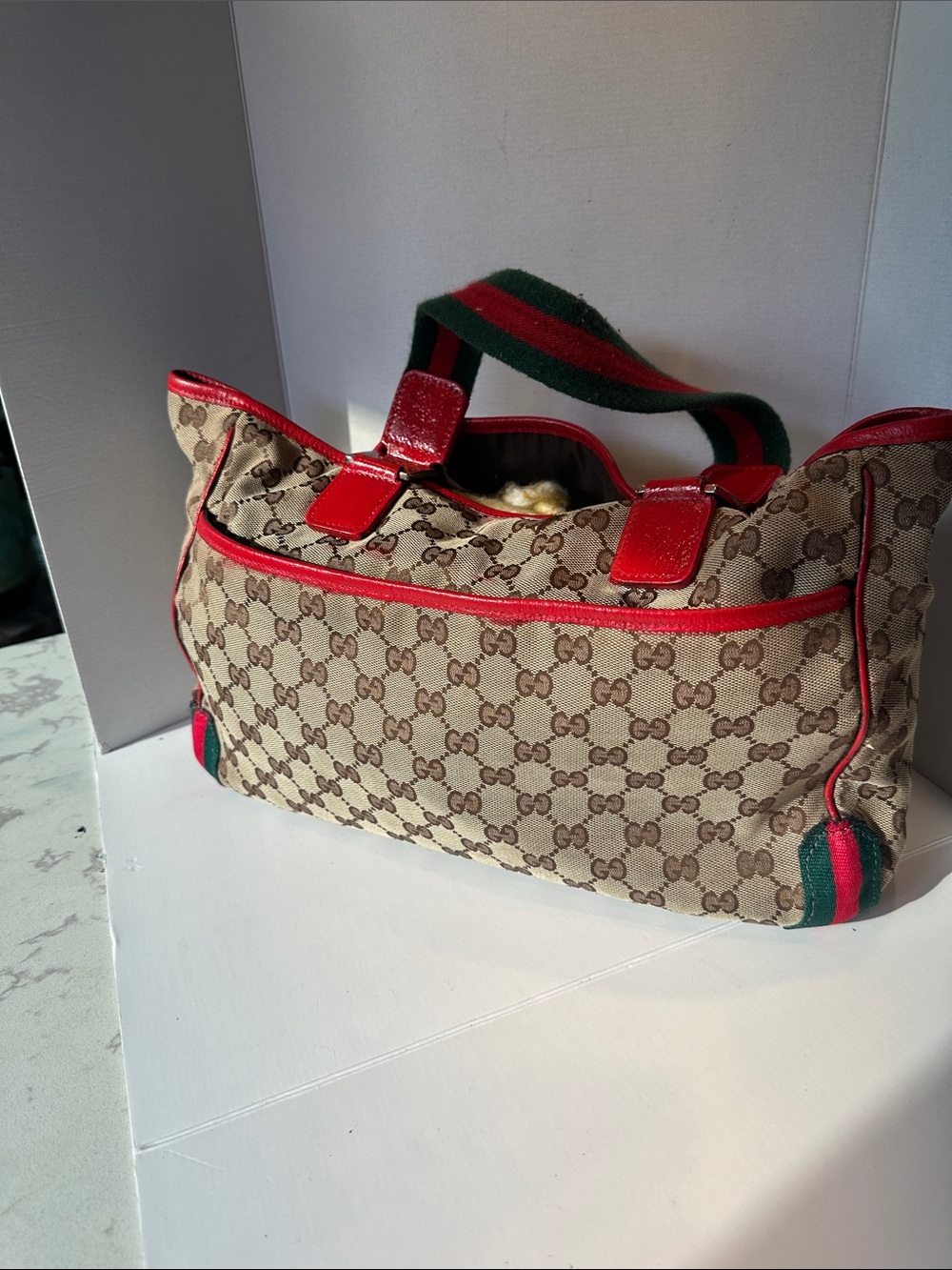 ‼️FIRM‼️Gucci Tote refreshed with Angelus Acrylic Leather Paint 
14” x8x 5”